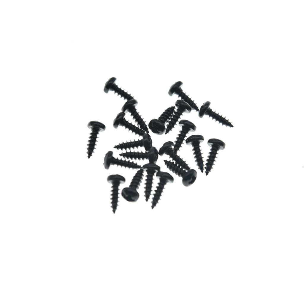 Kaish 20-Pack Premium Stainless Steel American #2 X 1/4'' Phillips Head Guitar Truss Rod Cover Screws For Import Les Paul Lp/Sg